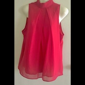 YOINS yours inspiration sleeveless top Size M red satin lining high neck